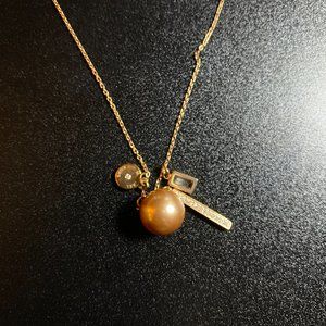 Michael Kors RoseGold-Tone Crystal & Imitation Pearl Multi-Charm Pendant Necklac